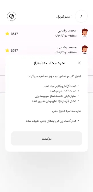 امتیاز نگهبانان و نحوه محاسبه امتیاز عملکرد